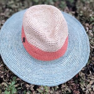 Sun N Sand woven hat tri-color